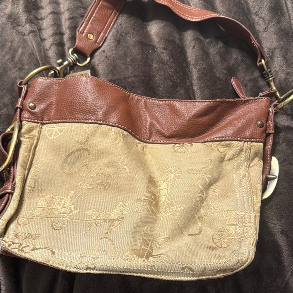 Coach Brown and Tan Women's Bag